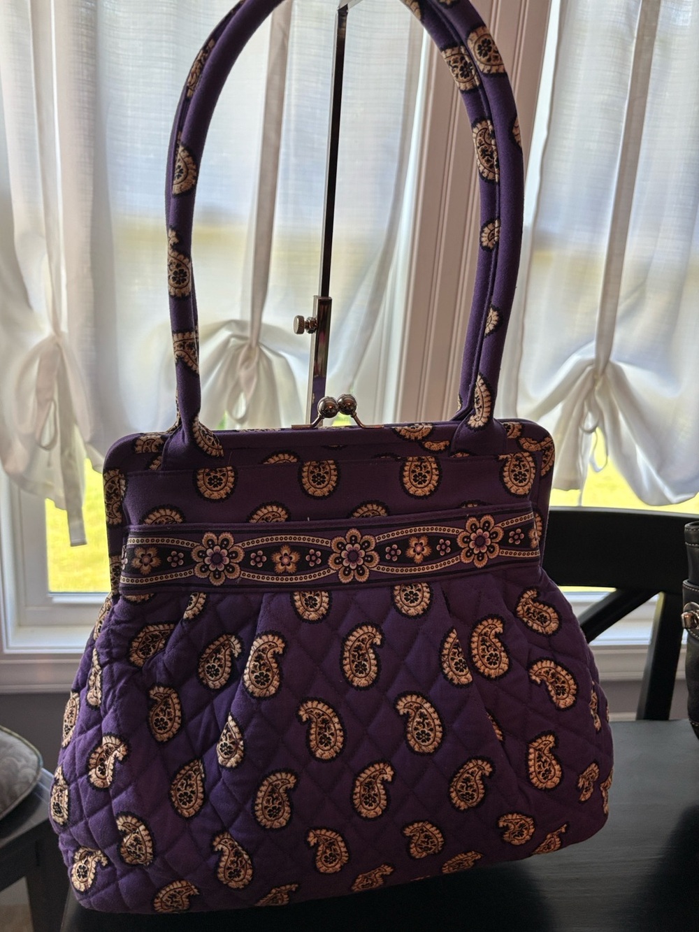 EUC VERA BRADLEY Alice Frame Shoulder Kiss-lock Bag – Simply Violet (2010) - Picture 2 of 8